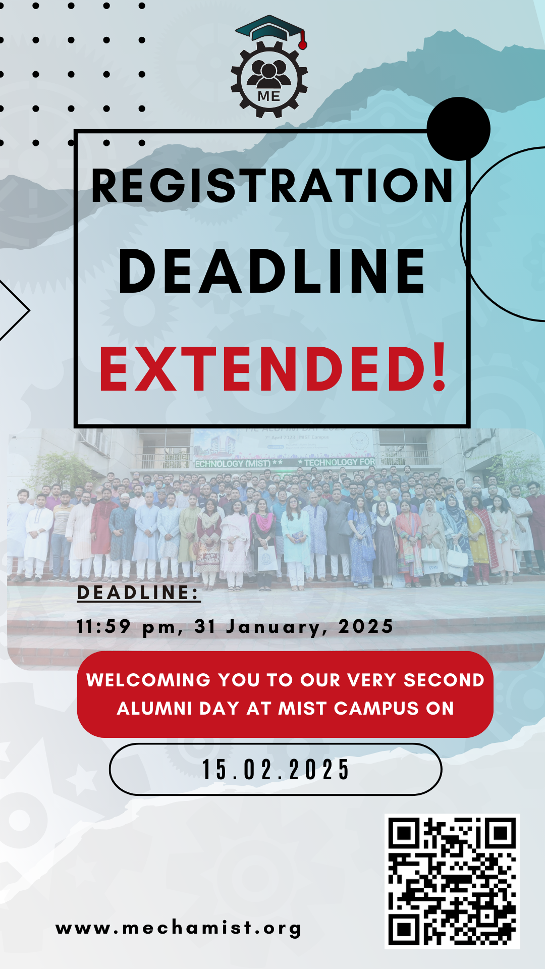 2nd ME Alumni Day Rescheduled to 15 February Saturday, 2025.